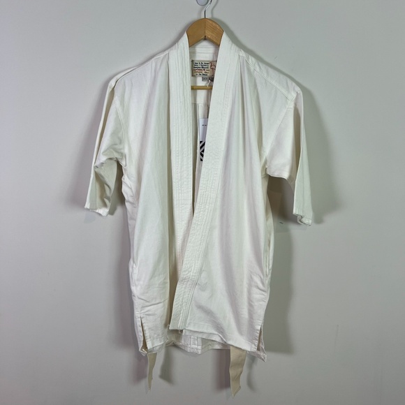 Sandrine Rose x Free People Women’s White Open Front Tie Denim Kimono Jacket New - Picture 1 of 8